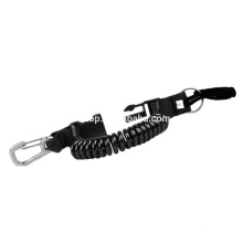 Dive spring coiled Lanyard with Quick Release clips for cameras and dive lights